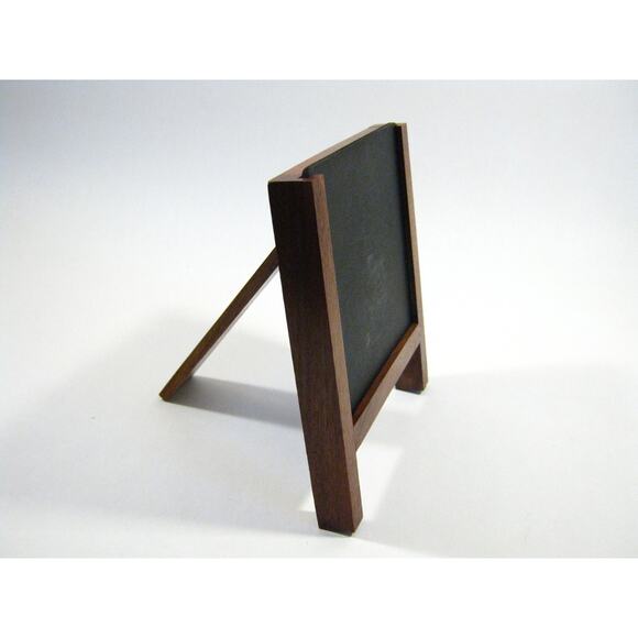 Mini Table Kitchen Desktop 6.5 Inch Wood Chalk Writing Board with Easel - Picture 2 of 5